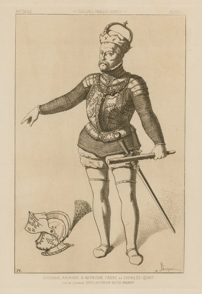 Ferdinand, erkehertug av Østerrike, bror til Charles V av Raphael Jacquemin