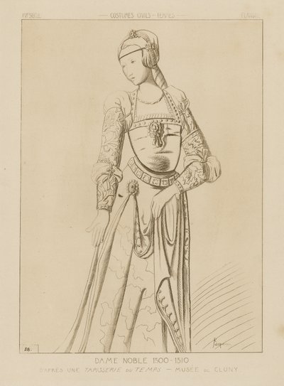 Adelig kvinne, 1500-1510 av Raphael Jacquemin