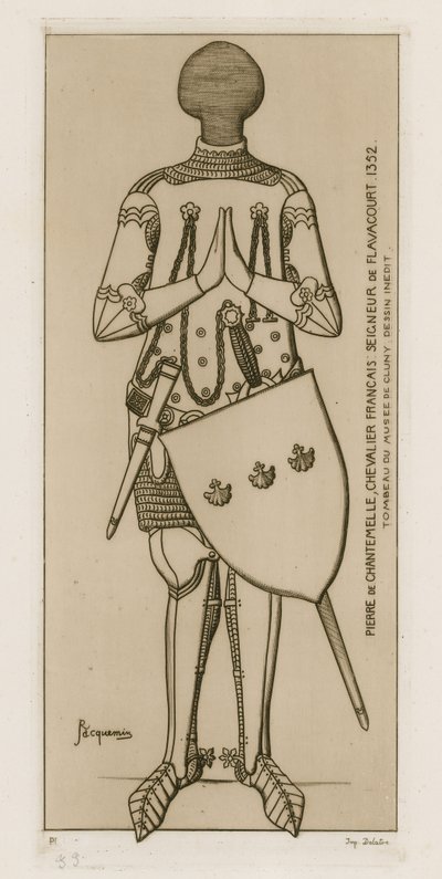 Pierre de Chantemelle, fransk ridder, Lord of Flavacourt, 1352. av Raphael Jacquemin