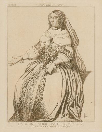 Dronning Anne av Østerrike, 1644 av Raphael Jacquemin