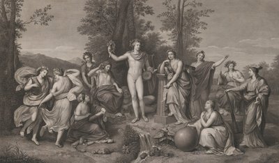 Apollo og musene på Parnassus, 1784., 1784. av Raphael Morghen