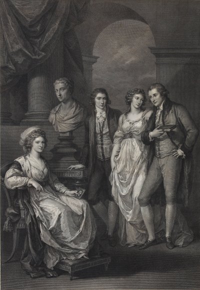 Familieportrett av Catherine Petrovna Baryatinskaya 1750-1811, født prinsesse av Holstein-Beck, 1793 av Raphael Morghen
