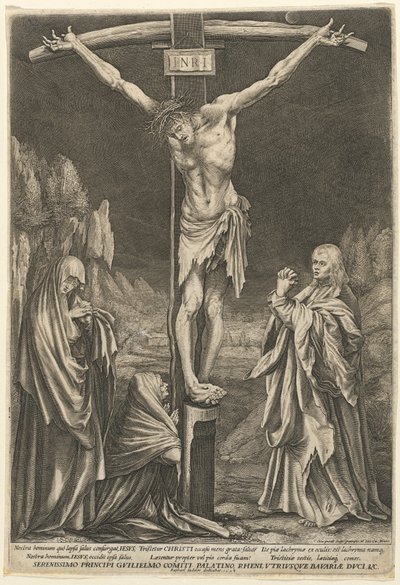 Den lille korsfestelsen av Raphael Sadeler I after Matthias Grünewald