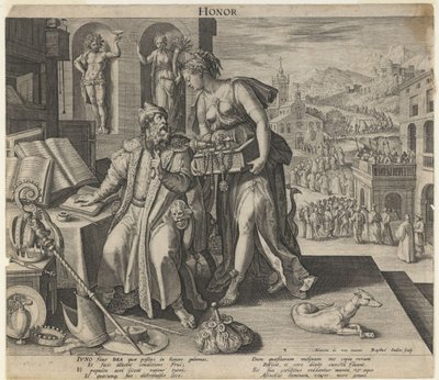 Ære, 1591 av Raphael Sadeler the Elder