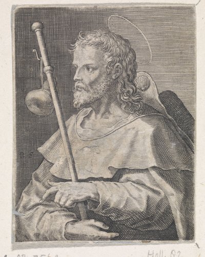 Apostelen Jakob den større Kristus, Maria og de tolv apostlene (serietittel) av Raphaël Sadeler (I)
