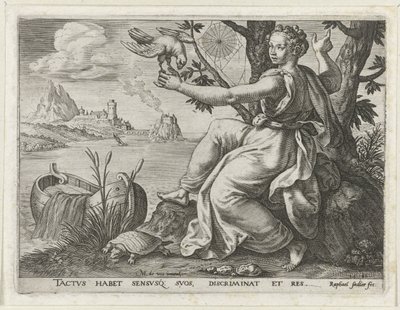 Følelse De fem sansene (serietittel) av Raphaël Sadeler (I)