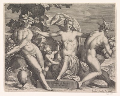Venus, Bacchus og Ceres av Raphaël Sadeler (I)