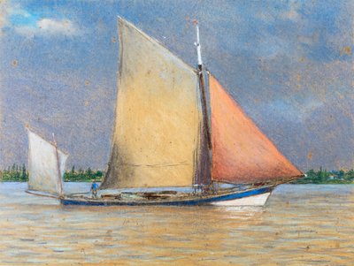 Filadière på Gironde-elvemunningen (pastell på papir) av Raymond Bonnefon
