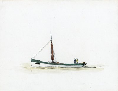 Gabare ved Gironde-elvemunningen (gouache, kull og blyant på papir) av Raymond Bonnefon