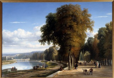 Gå til Saint Cloud Park Painting av Raymond Esbrat (1809-1856) 1850 Roanne. Musee Joseph Dechelette - Gå i parken Saint Cloud. Maleri av Raymond Esbrat (1809-1856) av Raymond Esbrat