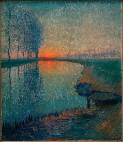 Solnedgang på nettet av Raymond de la Haye
