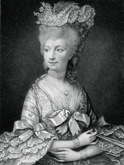 Dronning Charlotte, dronningkonsort av George III, 1800-tallet. av Read