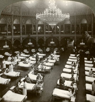Interiør av det rikholdige sykehuset i Brighton, Sussex, første verdenskrig, 1914-1918. av Realistic Travels Publishers