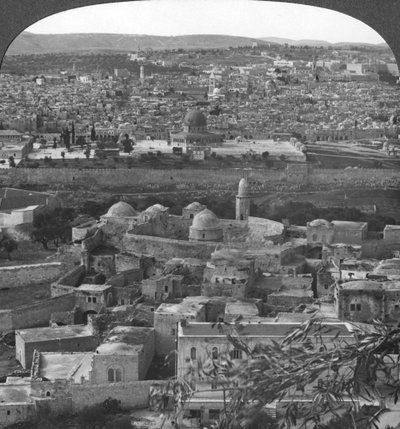 Jerusalem den hellige by, reddet fra tyrkerne, Palestina, første verdenskrig, c1917-1918 av Realistic Travels Publishers