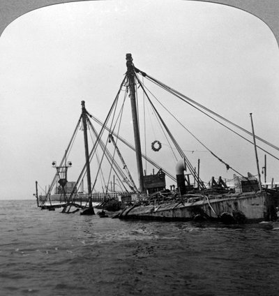 Sunken krigsskip HMS Vindictive, Oostende, Belgia, første verdenskrig, 1918. av Realistic Travels Publishers