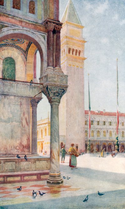 Campanilen (fargelitografi) av Reginald Barratt