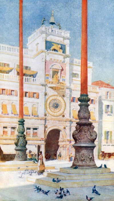 Klokketårnet (fargelitografi) av Reginald Barratt