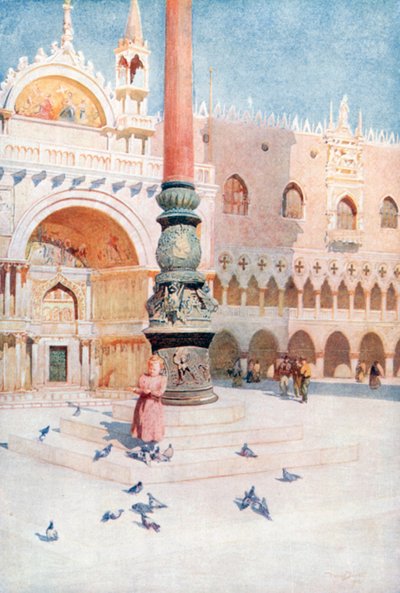 Skyggen av Campanilen (fargelitografi) av Reginald Barratt