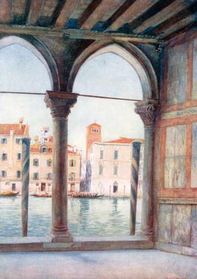 Utsikt fra Ca D#39;Oro (fargelitografi) av Reginald Barratt