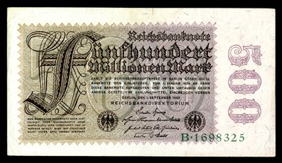 Papiermark of the Weimar Republic, hyperinflation-æra etter første verdenskrig (1921–24) av Reichsbankdirektorium Berlin