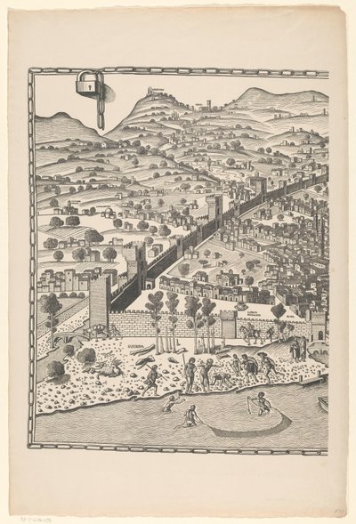 Utsikt over Firenze (venstre del) Fiorenza (tittel på objekt) av Reichsdruckerei