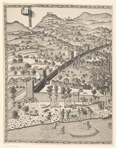 Utsikt over Firenze (venstre del) Fiorenza (tittel på objekt) av Reichsdruckerei