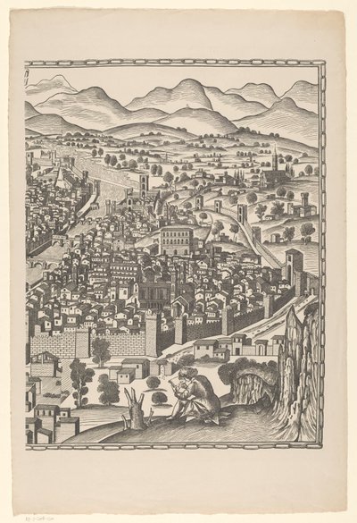 Utsikt over Firenze (høyre del) Fiorenza (tittel på objekt) av Reichsdruckerei