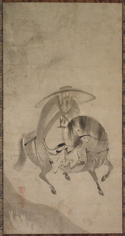 Su Dongpo Riding a Donkey, sent på 1500- til tidlig på 1600-tallet. av Reietsu