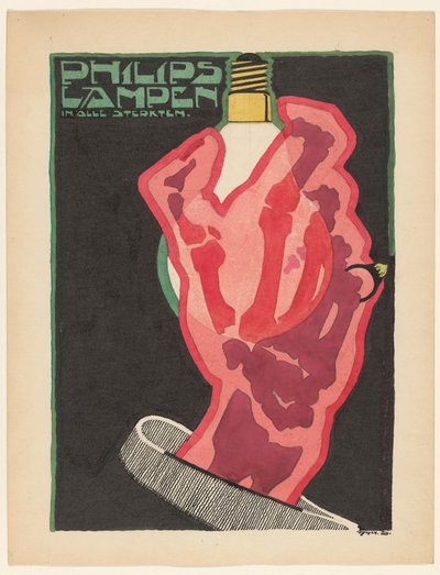 Philips-lamper i alle styrker (originaltittel på objekt) av Reijer Stolk (signed by artist)