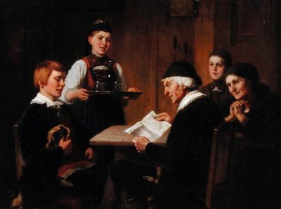 The Letter of Introduction, ca. 1880 (olje på panel) av Reinhard Sebastian Zimmerman