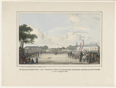 Mobile Gun of Utrecht ble takknemlig mottatt av kommunestyret. den 19. august 1834 (tittel på objekt) av Reinier Craeyvanger