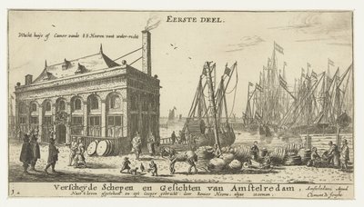 Havnen i Amsterdam med vakthuset Wacht huÿs of camer vande EE Heeren vant water-recht (tittel på objekt) Ulike skip og bylandskap i Amsterdam, første del (serietittel) Første del. Ulike skip og severdigheter i Amstelredam, av Reinier Nooms