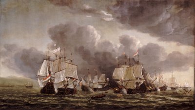 Slaget ved Livorno, 4. mars 1653, ca. 1653 (olje på lerret) av Reinier Nooms
