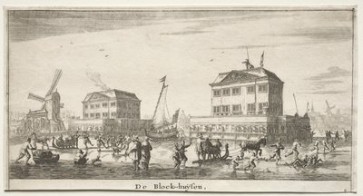 Ulike skip og utsikt over Amsterdam (Verscheÿde Schepen en Gesichten van Amstelredam), del III: De Block-huÿsen av Reinier Nooms, called Zeeman