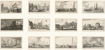 Ulike skip og utsikt over Amstelredam (Ulike skip og utsikt over Amsterdam): Del III av Reinier Nooms, called Zeeman