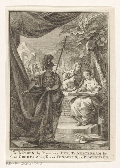 Allegori om det arabiske imperiet Arabernes samtidshistorie, tredje del (tittel på objekt) Tittelside for: S.n., Hedendagche historie eller Fortsettelsen av den generelle historie, 1764 av Reinier Vinkeles (I)