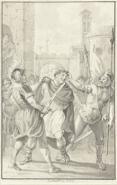 Keiser Vitellius på vei til sin henrettelse av Reinier Vinkeles (I)