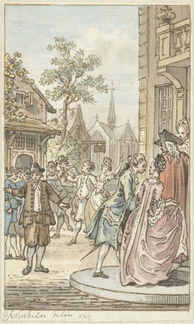 Lucas og Clarisse av Reinier Vinkeles (I)