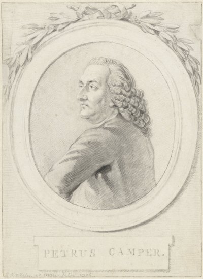 Portrett av professor Petrus Camper av Reinier Vinkeles (I)
