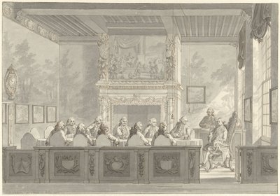 Sete til prins William V i College of the Admiralty i Amsterdam av Reinier Vinkeles (I)