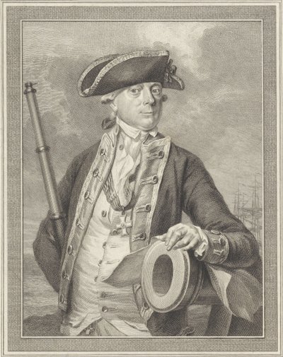 Admiral Jan Hendrik van Kinsbergen 1735-1819, greve av Dogger Bank, 1781 av Reinier Vinkeles