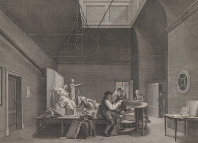 Tegneakademiet ved Felix Meritis Society i Amsterdam, ca. 1800. av Reinier Vinkeles
