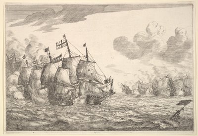 Sjøslag, 1600-tallet. av Reinier Zeeman
