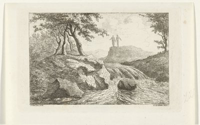 Landskap med foss av Reinierus Albertus Ludovicus baron van Isendoorn à Blois