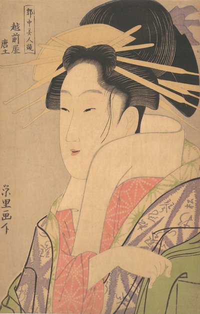 Karachi Of Te Echizenya, ikke sant? 1795. , mygg. 1795. av Chōkyōsai Eiri