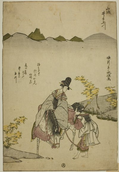 Ide Jewel River i Yamashiro-provinsen (Yamashiro Ide no Tamagawa), fra en serie uten tittel med Six Jewel Rivers av Chōkyōsai Eiri