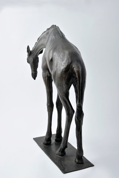 Stor giraff med senket hode, modellert 1909-10, støpt før 1913 (bronse) (se også 3084917-43) av Rembrandt Bugatti