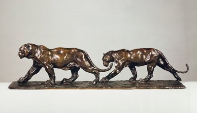 To Jaguarer (bronse) av Rembrandt Bugatti