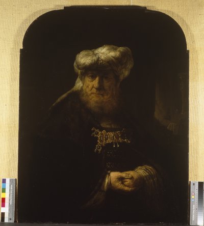 En mann i orientalsk drakt, ca 1639 (olje på trepanel) av Rembrandt Harmensz. van Rijn