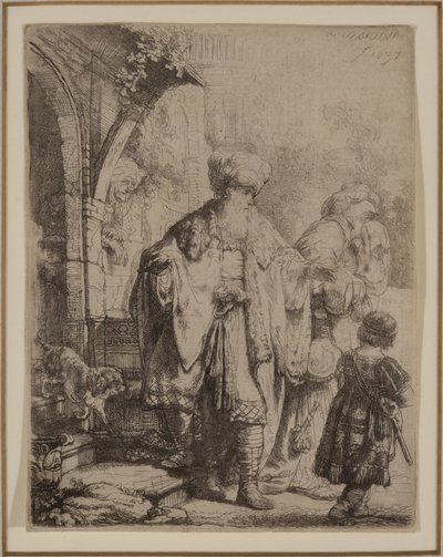 Abraham kaster Hagar og Ismael ut av Rembrandt van Rijn